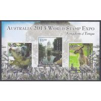 2013 Тонга 1876-1878/B63 Фауна - Всемирная выставка марок 12,00 евро