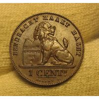 Бельгия 1 сантим цент 1907 отличный