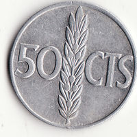 50 сентимо 1966 год (70)