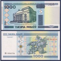 Беларусь, 1000 рублей 2000 (2003) г., P-28a (серия ВБ), UNC-