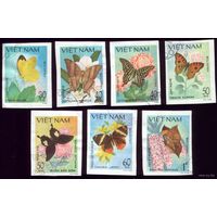 7 марок 1983 год Вьетнам Бабочки Беззубцовки