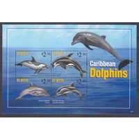 2011 Сент-Китс 1178-1181KL Морская фауна - Дельфины 8,50 евро