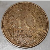 Франция 10 сантимов, 1963 (7-5-6)