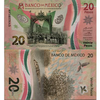 Мексика 20 Песо 2021 200 лет Независимости UNC П2-247