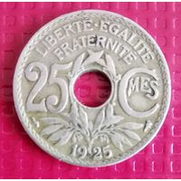 Франция 25 сантим 1925 г. #40604