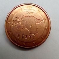 Эстония 1 евроцент 2012 г