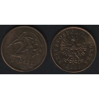 Польша y277 2 грош 2001 год (mw) (f0