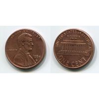 США. 1 цент (1994, буква D, XF)