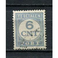 Нидерланды - 1921/1938 - Цифры 6С. Portomarken - [Mi.70Ep] - 1 марка. Гашеная.  (Лот 45Ds)