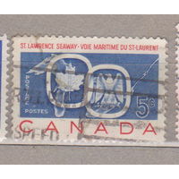 Птицы Фауна герб Открытие морского пути Святого Лаврентия Канада 1959 год лот 1072