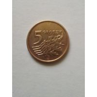 Польша.5 грошей 2008 г.