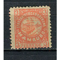 Германия - Гамбург (Hammonia) - Местные марки - 1889 - Корабль 3Pf - [Mi.43A] - 1 марка. Чистая без клея.  (Лот 87Df)
