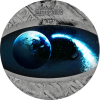 Ниуэ 1 доллар 2022г. "Метеорит - Aletai". Монета в капсуле; подарочном футляре; номерной сертификат; коробка. Метеорит Aletai 31,10 - 33,60гр.