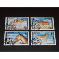 Монголия 1988 Фауна. Лошади. Полная серия 4 марки