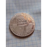 100 шиллингов 1976 года. Олимпийские игры в Инсбруке. Серебро.