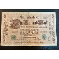 1000 марок 1910 зеленая печать