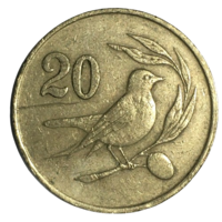 Кипр 20 центов, 1983