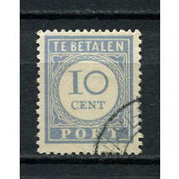Нидерланды - 1912/1934 - Цифры 10С. Portomarken - [Mi.52Ep] - 1 марка. Гашеная.  (Лот 46Ds)