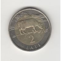 2 лата Латвия 1999 Лот 8504