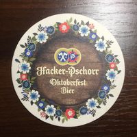 Подставка под пиво Hacker-Pschorr (Мюнхен) No 4, Oktoberfest Bier