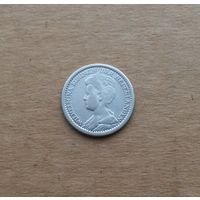 Нидерланды, 25 центов 1914 г., серебро 0.640, Вильгельмина (1890-1948)