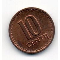 10 центов 1991 Литва