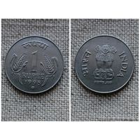Индия 1 Рупия 1998 Отметка монетного двора - "mk" - Кремница
