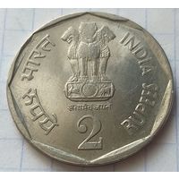 Индия 2 рупии, 1990    Калькутта      ( 2-7-4 )