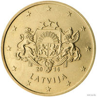 10 евроцентов 2014 Латвия UNC из ролла