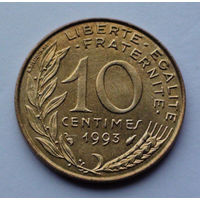 Франция 10 сантимов. 1993