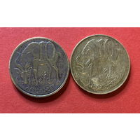 Эфиопия, 10 центов, магнитная и немагнитная