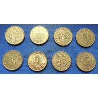 Лот 10 евроцентов (Австрия, Германия, Греция, Ирландия, Испания, Италия, Финляндия, Франция). Всего 8 монет