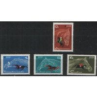 СССР 1968 лошади конный спорт коневодство MNH серия 4 марок (М)