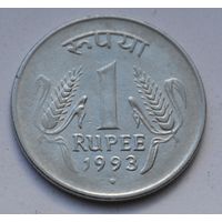 Индия 1 рупия, 1993 г.