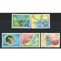Космос День космонавтики Куба 1988 год 5 марок