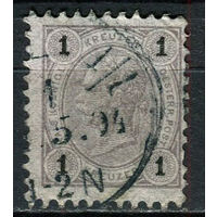Австро-Венгрия - 1890 - Император Франц Иосиф 1Kr - [Mi.50] - 1 марка. Гашеная.  (Лот 14EL)-T2P8