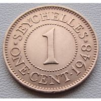 Сейшельские острова - Сейшелы /Seychelle/  1 цент 1948 года  KM#5