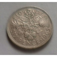 6 пенсов, Великобритания 1965 г.