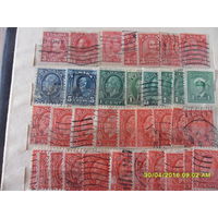 35 шт- почтовых марок Канады: от 1900 год+ (цена за все)