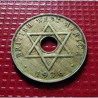 Британская Западная Африка 1 пенни 1936 г. #31002