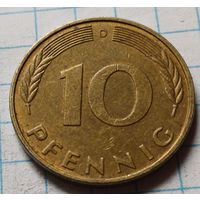 Германия 10 пфеннигов, 1990     D     ( 3-1-7 )