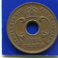 Британская Восточная Африка 5 центов 1936 Н