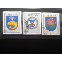 Литва 2002 Гербы городов Полная серия Михель-3,0 евро гаш