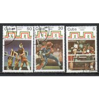 Спорт Куба 1990 год серия из 3-х марок