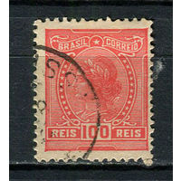 Бразилия - 1918/1919 - Свобода 100R - [Mi.196] - 1 марка. Гашеная.  (Лот 39Ci)