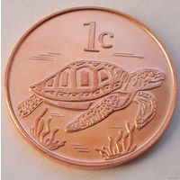 Токелау 1 цент 2017 года, UNC. Елизавета II. Морская черепаха!