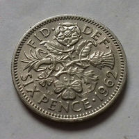 6 пенсов, Великобритания 1962 г.