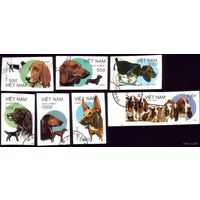 7 марок 1989 год Вьетнам Собаки Беззубцовки