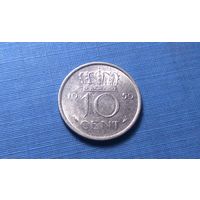 10 центов 1959. Нидерланды. XF!