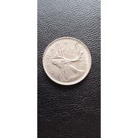 Канада 25 центов 1972 г.